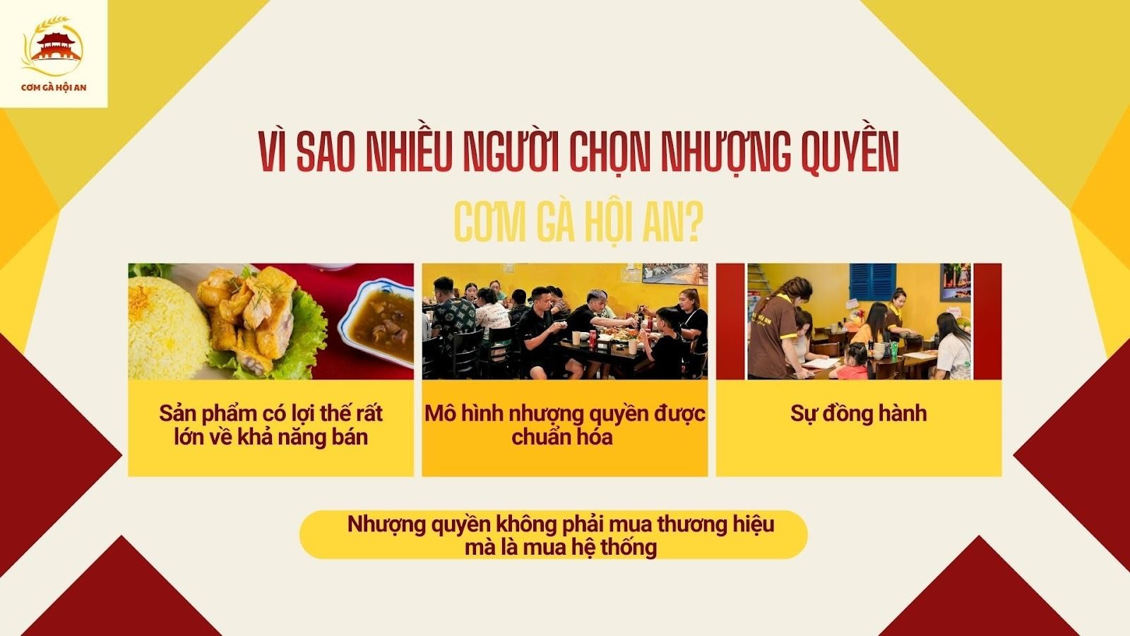 Vì sao nhiều người chọn nhượng quyền Cơm Gà Hội An?