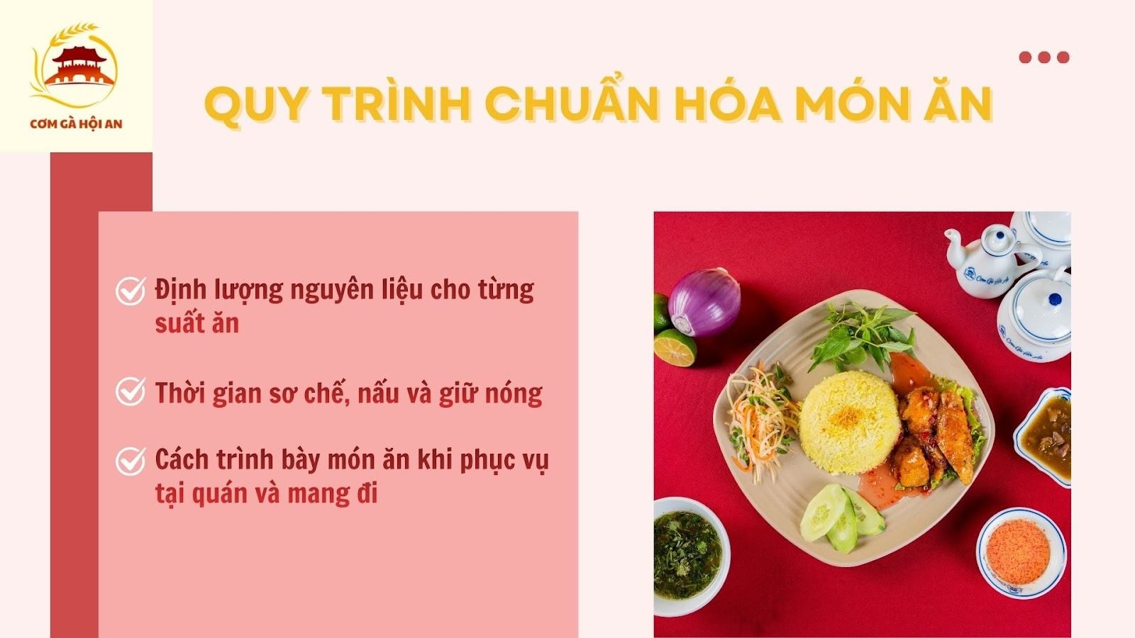 Quy trình chuẩn hóa món ăn