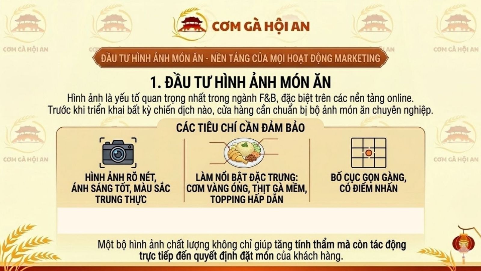 Đầu tư hình ảnh món ăn - Nền tảng của mọi hoạt động marketing