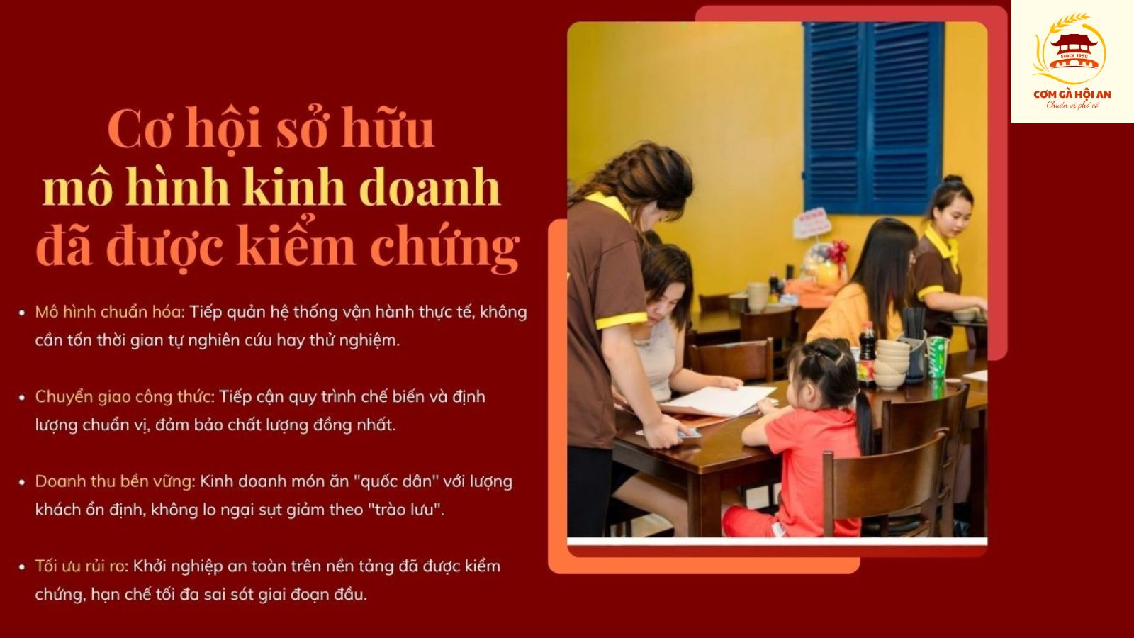 Cơ hội sở hữu mô hình kinh doanh đã được kiểm chứng