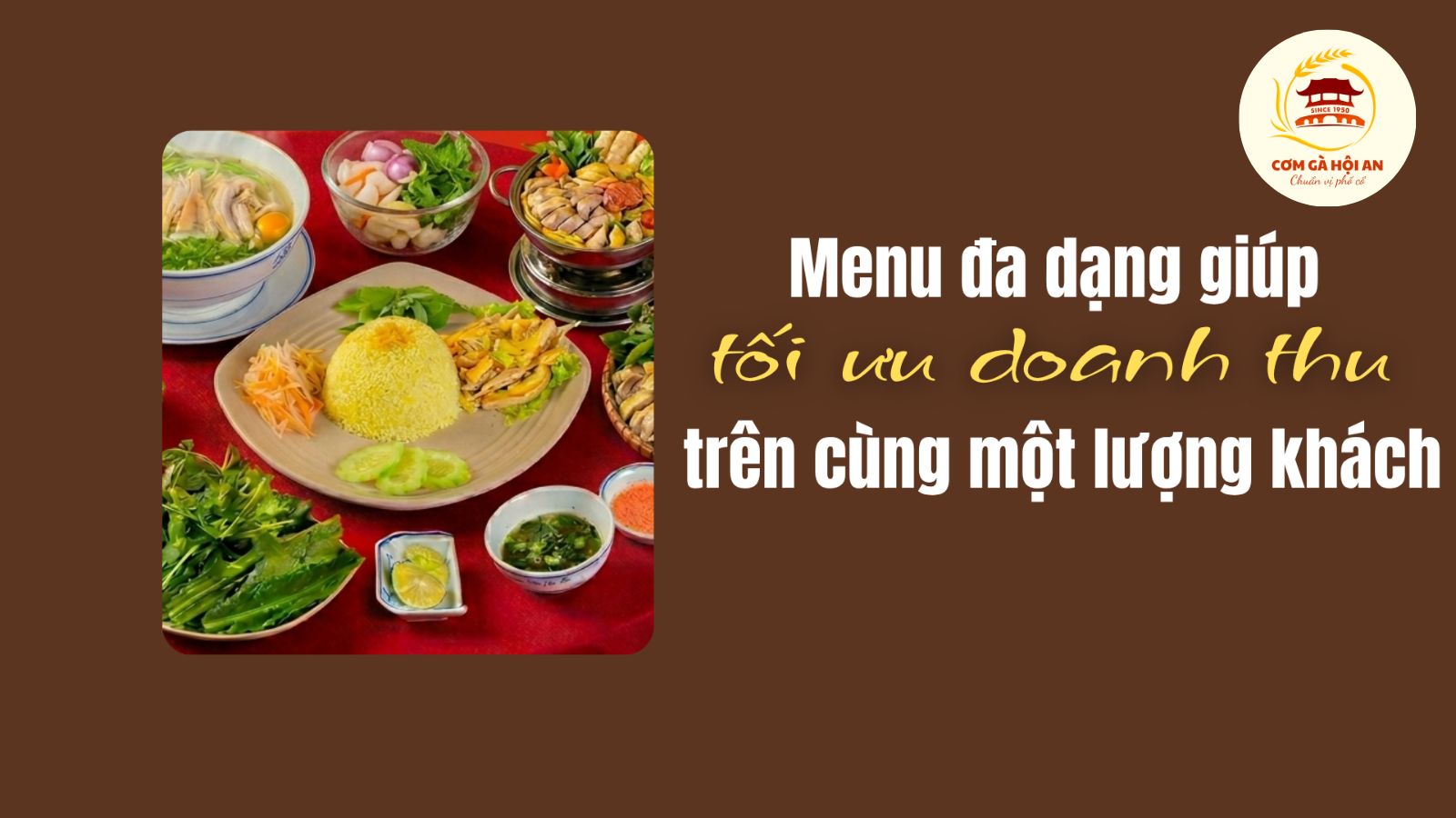 Menu đa dạng giúp tối ưu doanh thu trên cùng một lượng khách