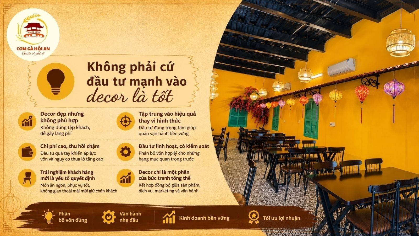 Không phải cứ đầu tư mạnh vào decor là tốt