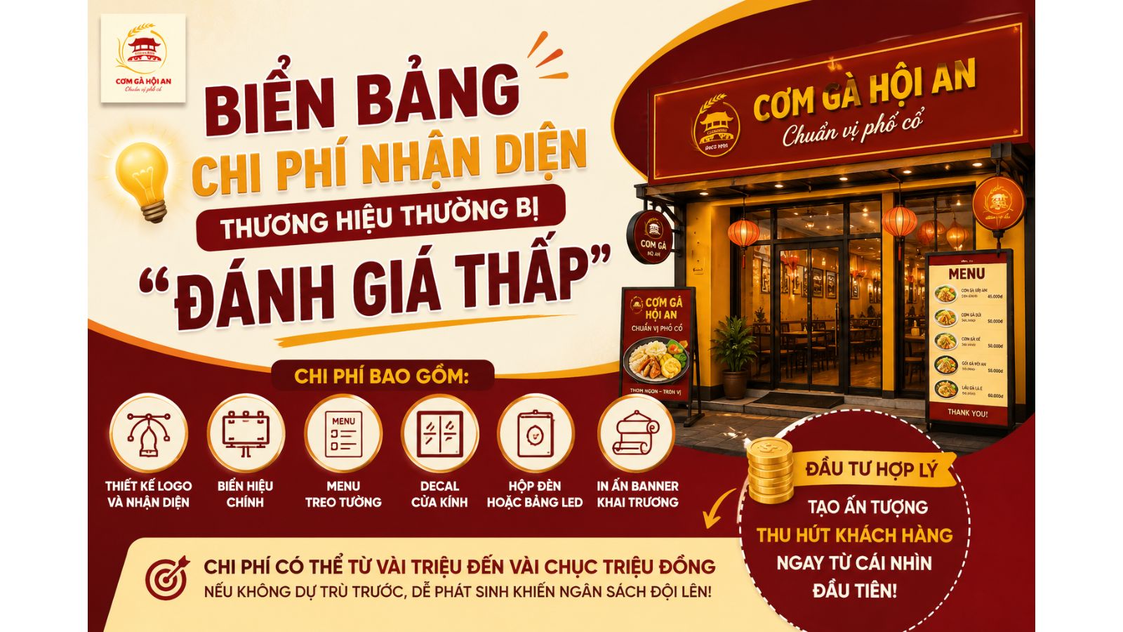 Biển bảng - Chi phí nhận diện thương hiệu thường bị đánh giá thấp