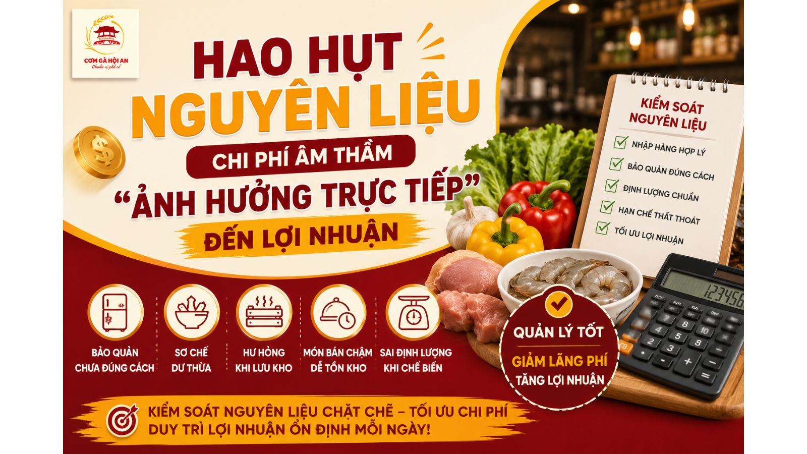 Hao hụt nguyên liệu - Chi phí âm thầm nhưng ảnh hưởng trực tiếp đến lợi nhuận