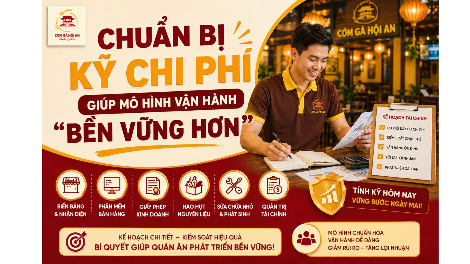 Chuẩn bị kỹ chi phí giúp mô hình vận hành bền vững hơn