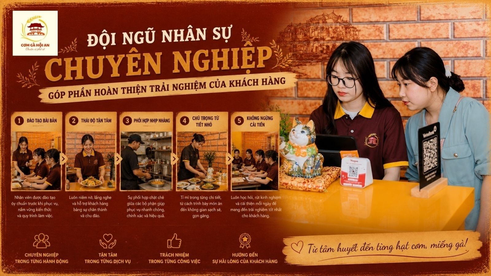 Đội ngũ nhân sự chuyên nghiệp góp phần hoàn thiện trải nghiệm của khách hàng