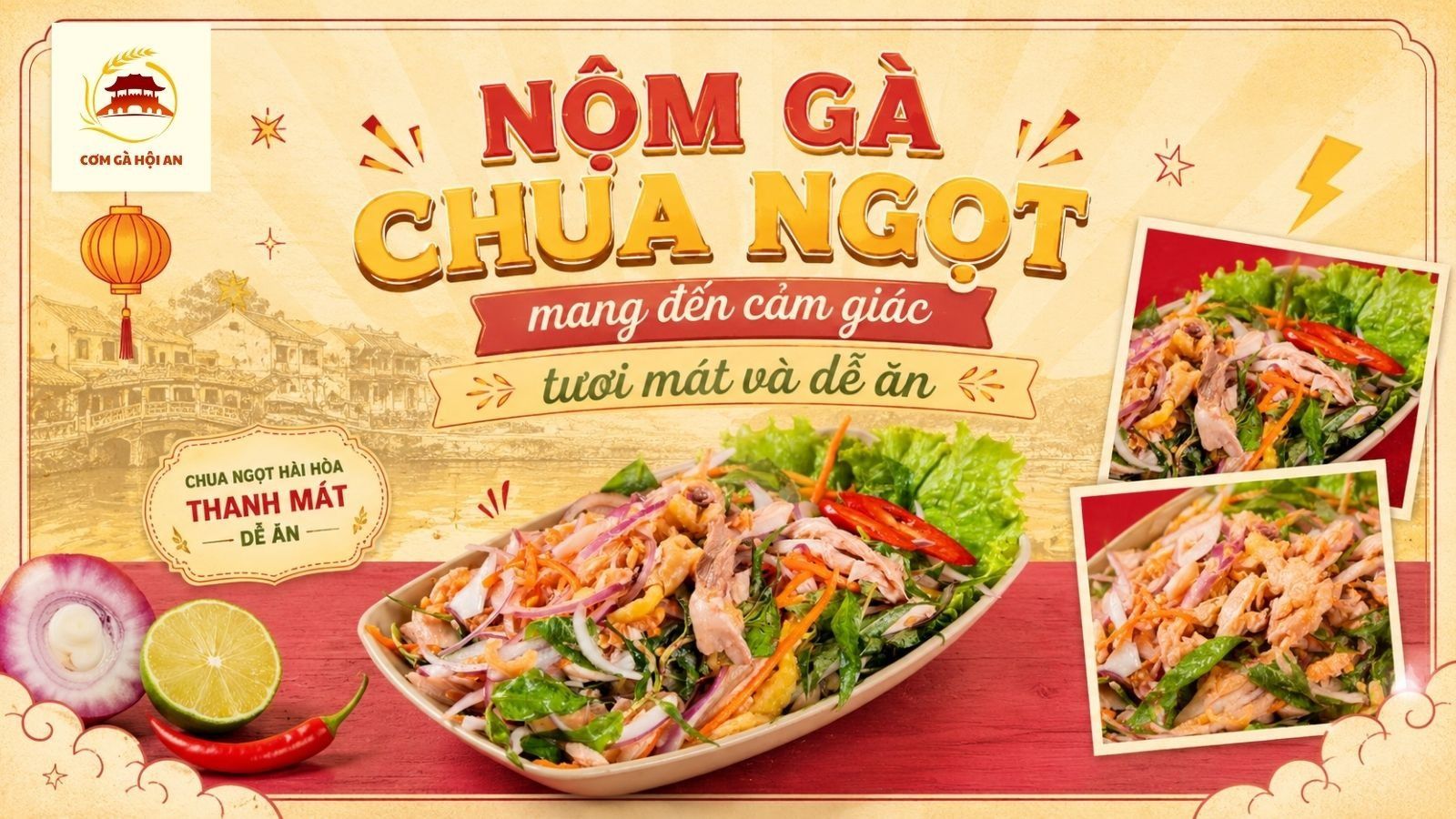Nộm Gà Chua Ngọt mang đến cảm giác tươi mát và dễ ăn