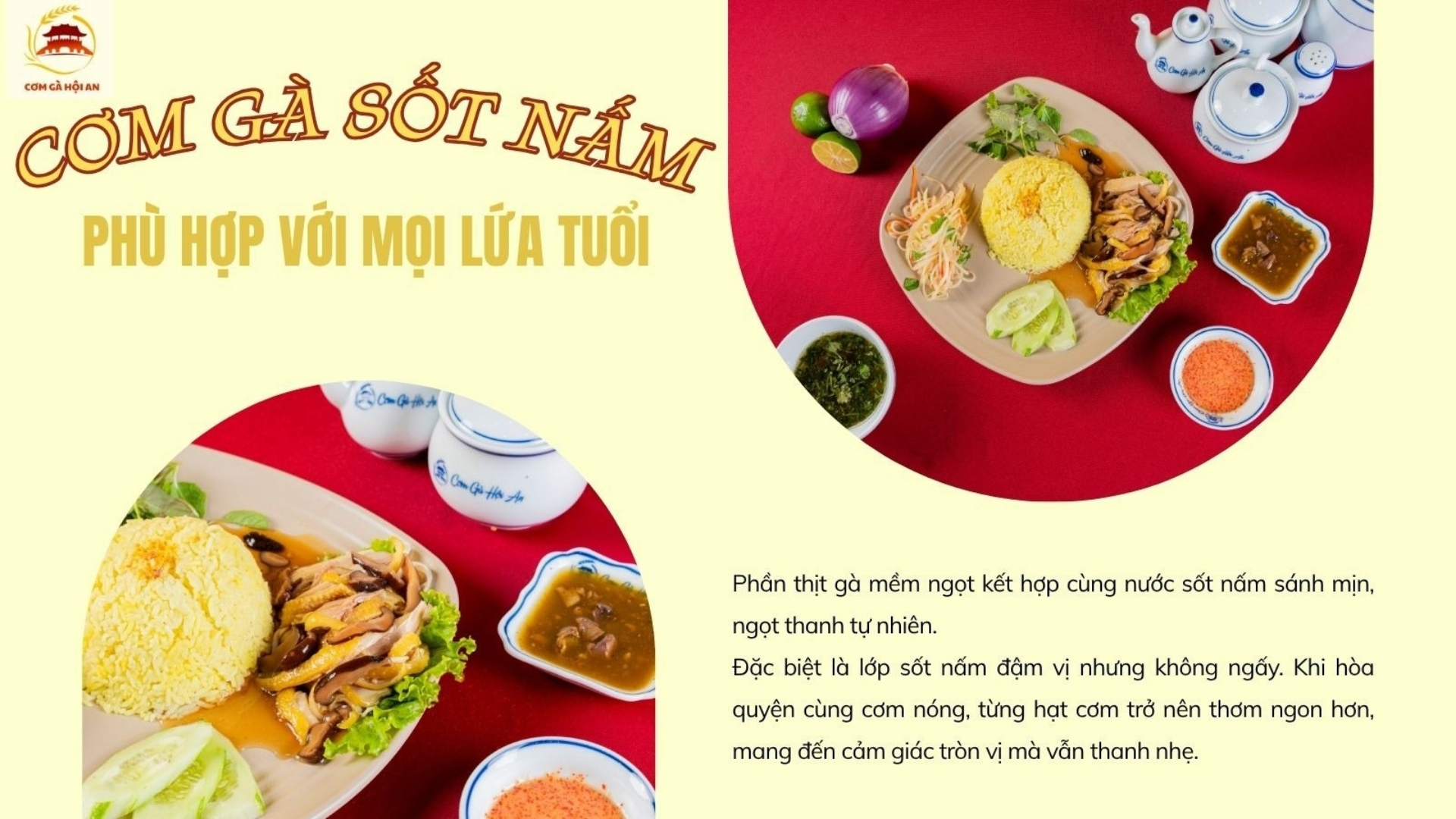 Cơm gà sốt nấm - phù hợp mọi lứa tuổi