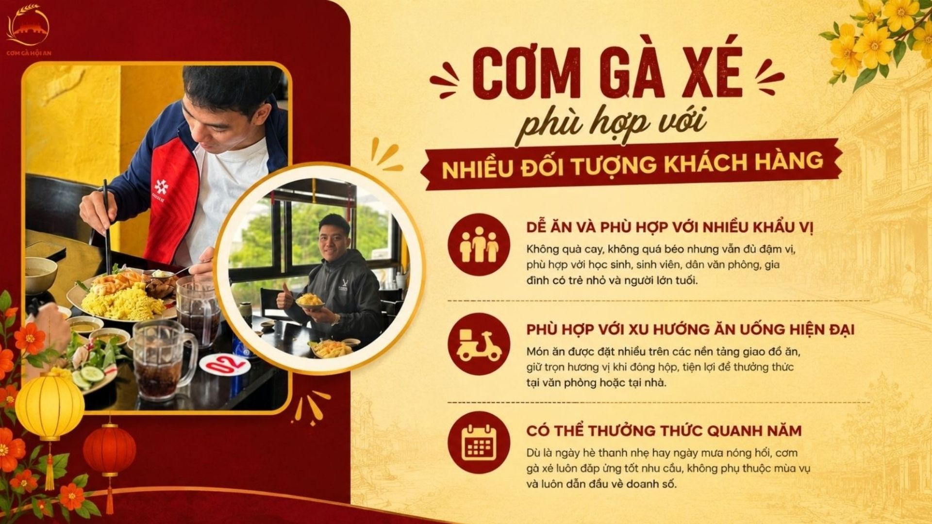 Cơm gà xe - Phù hợp với nhiều đối tượng khách hàng