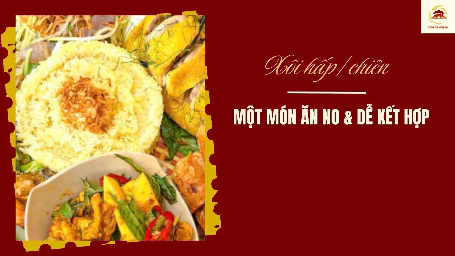 Xôi hấp/chiên giúp thực đơn có thêm một món ăn no và dễ kết hợp